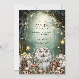 Invitation Forêt enchantée Animaux de forêt Enfants Anniversa