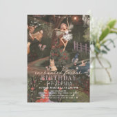 Invitation Forêt Enchantée Animaux de forêt Fées Anniversaire (Debout devant)