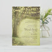 Invitation Forêt Enchantée arbres de bois Mariage rustique (Debout devant)