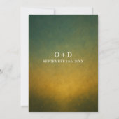 Invitation Forêt Enchantée Arc Or Émeraude Vert Mariage (Dos)