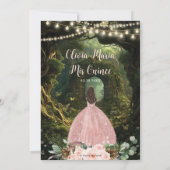 Invitation Forêt enchantée Blush Floral Quinceañera Sweet 16 (Dos)