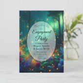 Invitation Forêt enchantée de bijoux radiants Fiançailles (Debout devant)