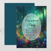 Invitation Forêt enchantée de bijoux radiants Fiançailles (Devant / Derrière)