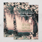 Invitation Forêt Enchantée de Danse de Promo Rose Fantastique (Devant / Derrière)