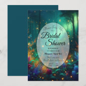 Invitation Forêt enchantée de Fête des mariées de bijoux radi (Devant / Derrière)