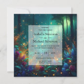 Invitation Forêt Enchantée de Mariage aux Joyaux Radieux (Devant)