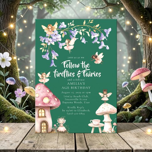 Invitation Forêt Enchantée des Lucioles et des Fées