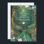 Invitation Forêt enchantée Emerald Quinceañera<br><div class="desc">Forêt enchantée Emerald Quinceañera</div>