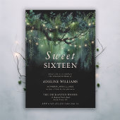 Invitation Forêt enchantée Émeraude Florale Fée Douce 16