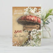 Invitation Forêt Enchantée Enregistrez la Date – Fée Mystique (Debout devant)