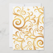 Invitation Forêt Enchantée Fée Gold Swirl Baby Girl Douche (Dos)