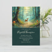 Invitation Forêt Enchantée Fête de Naissance Conte de Fées Ma (Debout devant)
