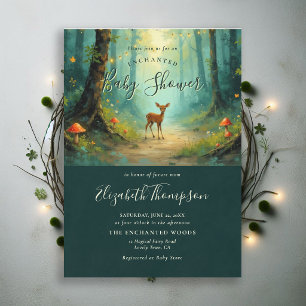 Invitation Forêt Enchantée Fête de Naissance Conte de Fées Ma