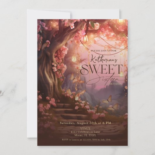 Invitation Forêt enchantée Imaginaire bois doux 16 (Devant)