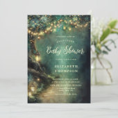 Invitation Forêt enchantée Lanternes magiques Baby shower de (Debout devant)