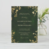 Invitation Forêt enchantée Mariage magique minime cadre or (Debout devant)