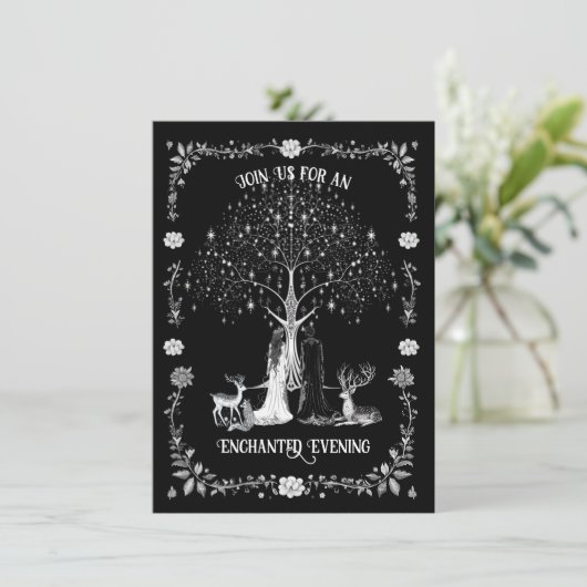 Invitation Forêt enchantée Mariage médiéval (Debout devant)