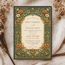 Forêt Enchantée Mariage Vintage Art Nouveau