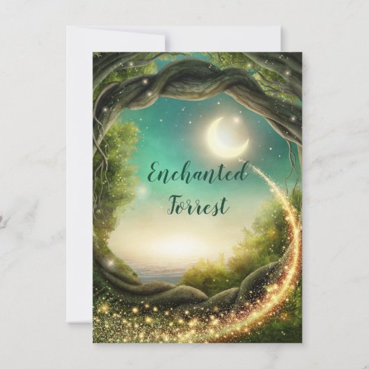 Invitation Forêt enchantée, Parties scintillant (Dos)