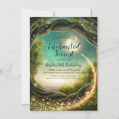 Invitation Forêt enchantée, Parties scintillant (Devant)