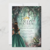 Invitation Forêt enchantée Princesse Frog Fairytale Sweet 16 (Devant)