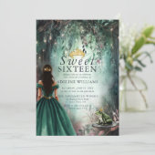 Invitation Forêt enchantée Princesse Frog Fairytale Sweet 16 (Debout devant)
