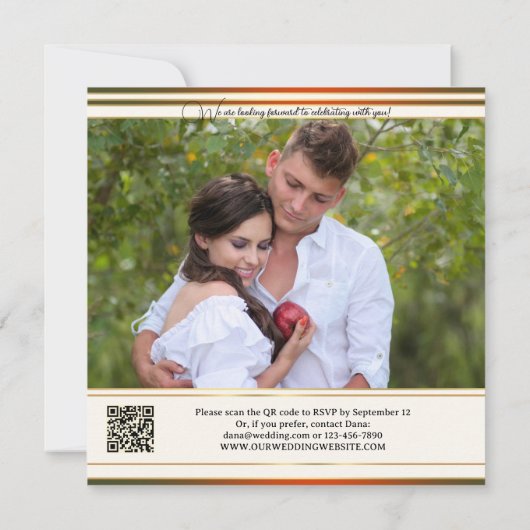 Invitation Forêt enchantée QR Heureusement toujours après Mar (Dos)