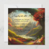 Invitation Forêt enchantée QR Heureusement toujours après Mar (Devant)