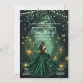 Invitation Forêt enchantée Quinceañera (Devant)