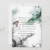 Invitation Forêt Enchantée Renard Loup Cerf Mariage Remerciem (Dos)