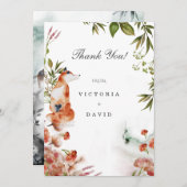 Invitation Forêt Enchantée Renard Loup Cerf Mariage Remerciem (Devant / Derrière)