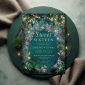 Invitation Forêt enchantée Roses verdure Bois doux 16