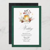 Invitation Forêt enchantée Rustique Noël Mariage (Devant / Derrière)