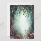 Invitation Forêt enchantée Tiara Gold Emerald Mauve Sweet 16 (Dos)
