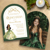Invitation Forêt enchantée verte 15e anniversaire de Quincean