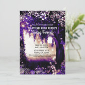 Invitation Forêt Enchantée Violette d'Été de Bois Fantastique (Debout devant)