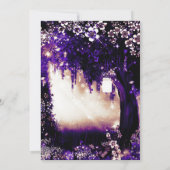 Invitation Forêt Enchantée Violette d'Été de Bois Fantastique (Dos)