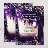 Invitation Forêt Enchantée Violette d'Été de Bois Fantastique (Devant / Derrière)