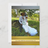 Invitation Forêt Enchantée Votre Photo Post Réception de Mari (Dos)