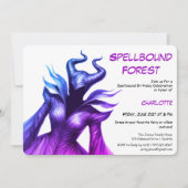 Invitation Forêt Ensorcelée – Fête d'anniversaire de fée somb (Devant)