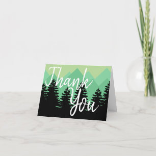 Invitation Forêt et montagnes de la nature sauvage Merci