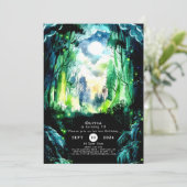 Invitation Forêt étincelante Bois Anniversaire (Debout devant)