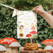 Invitation forêt Fée Premier anniversaire Champignons Woodlan
