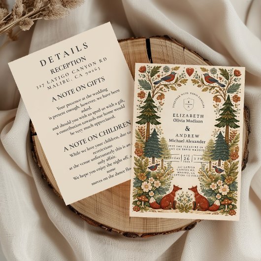 Invitation Forêt féerique + Détails