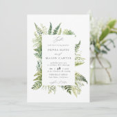 Invitation Forêt Fern Montagnes Forêt Forêt Mariage élégant (Debout devant)