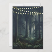 Invitation Forêt foncée au crépuscule Lumières rustiques Swee (Dos)