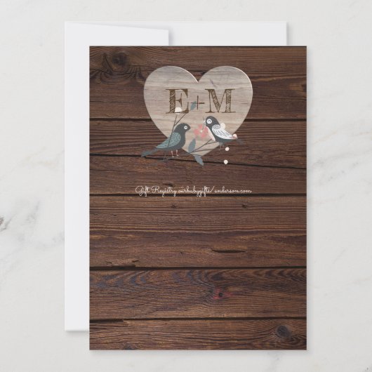 Invitation Forêt forestière Animaux Couples BABY SHOWER (Dos)