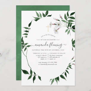 Invitation Forêt forestière Végétation Baptême ou baptême