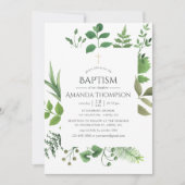 Invitation Forêt forestière Végétation Baptême ou baptême (Devant)