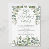 Invitation Forêt Green Semences Eucalyptus fête du 25e annive (Devant)